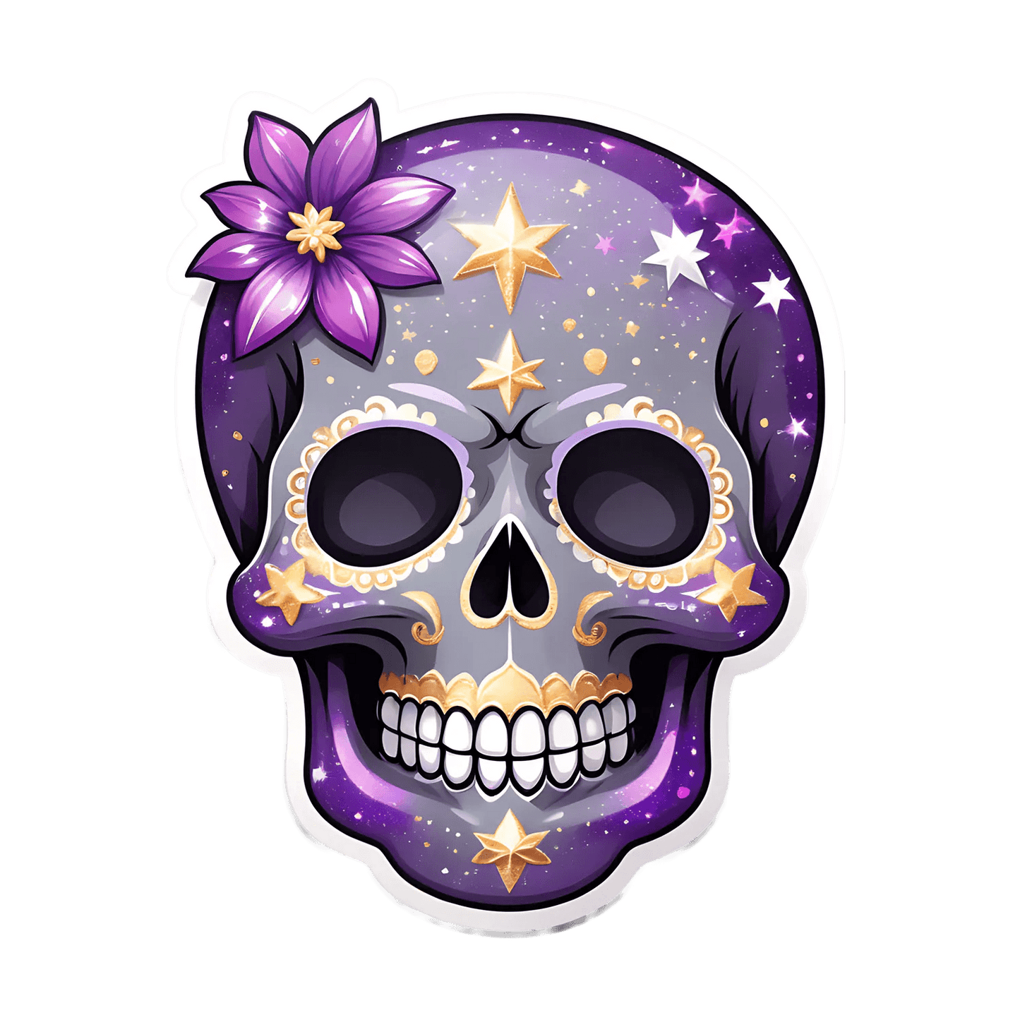 Galactic Skull - Sticker - Heat Press Transfer