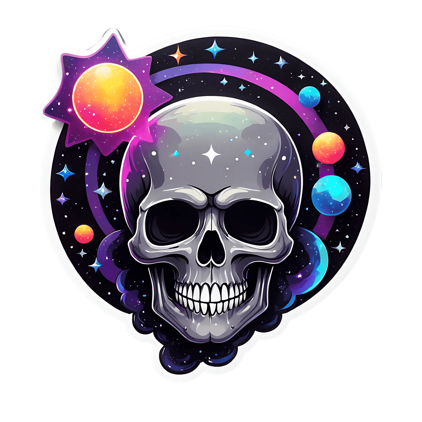 Galactic Skull - Sticker - Heat Press Transfer