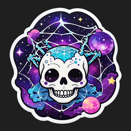 Galactic Skull Sticker - Celestial Aesthetic - Heat Press Transfer