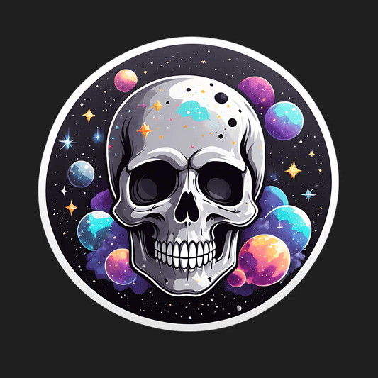Galactic Skull Sticker - Heat Press Transfer