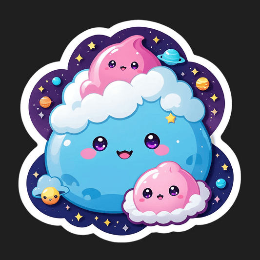 Galaxy Cloud - Cute Sticker - Heat Press Transfer