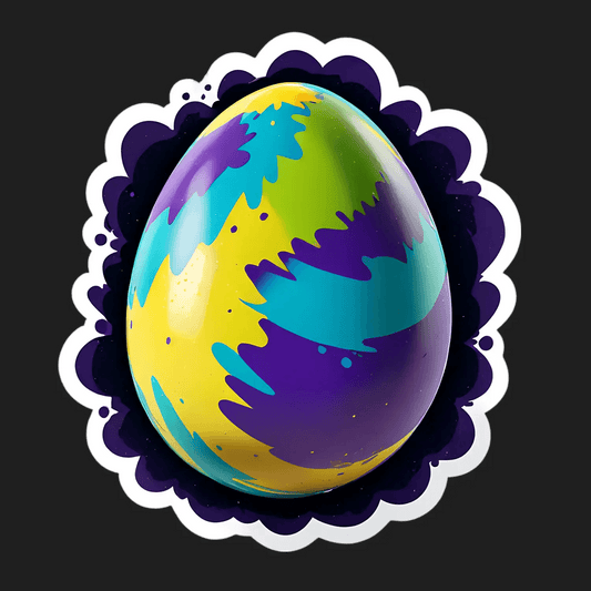 Galaxy Egg Sticker - Vibrant Space Colors - Heat Press Transfer