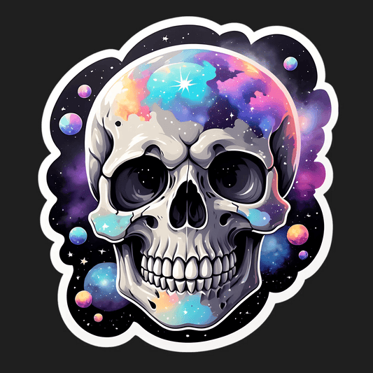 Galaxy Skull - Cosmic Sticker - Heat Press Transfer