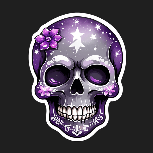 Galaxy Skull - Sticker - Heat Press Transfer