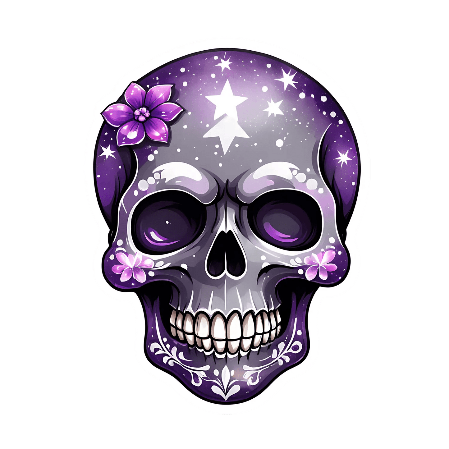 Galaxy Skull - Sticker - Heat Press Transfer