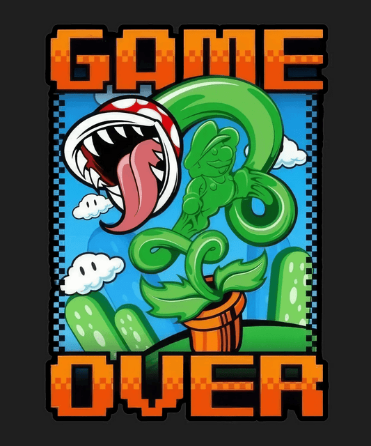 Game Over Tee - DTF Ready to Press - Heat Press Transfer