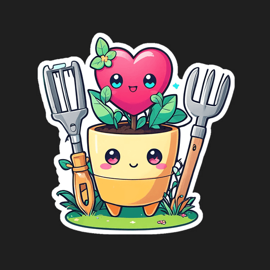 Garden Heart - Cute Sticker - Heat Press Transfer