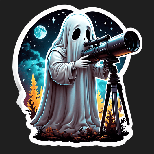 Ghostly Observer - Night Sky Sticker - Heat Press Transfer