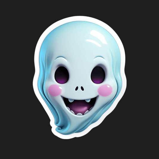 Ghostly Smile - UV DTF Sticker - Heat Press Transfer