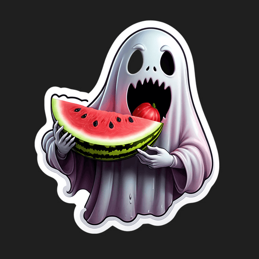 Ghostly Watermelon Sticker - UV DTF - Heat Press Transfer