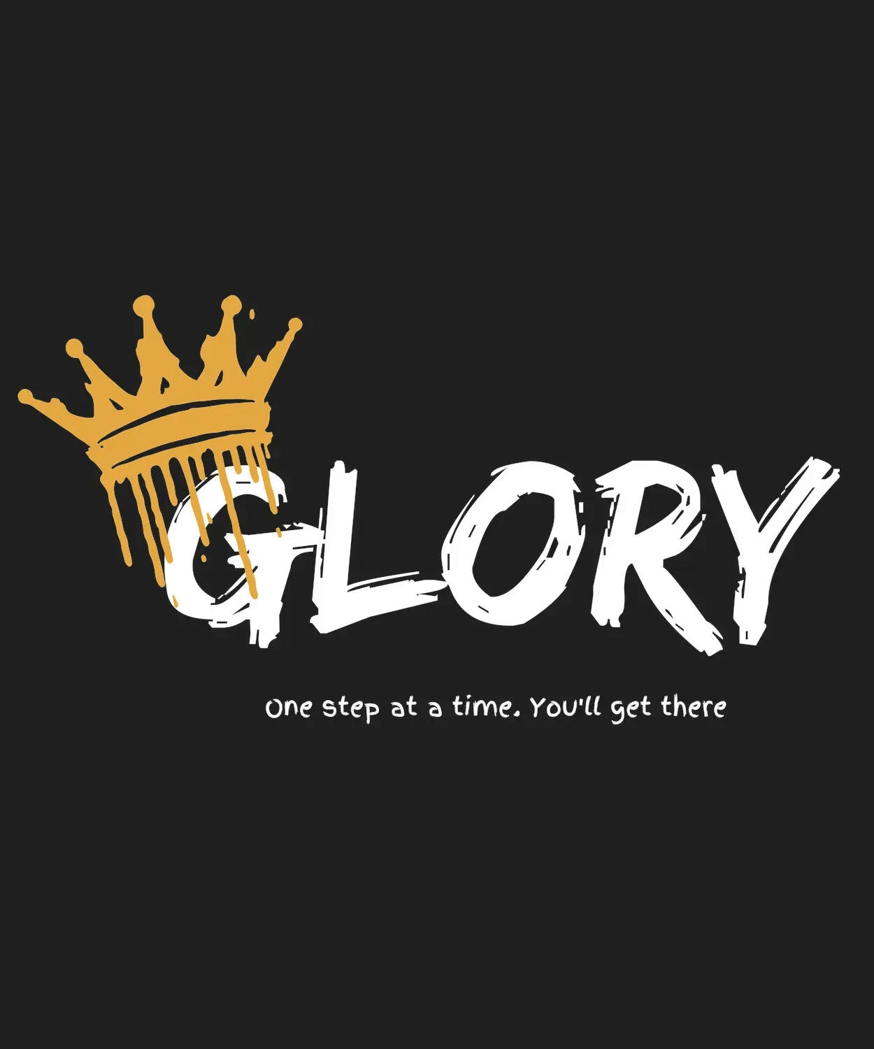 Glory Crown - DTF Ready to Press (black_bg)