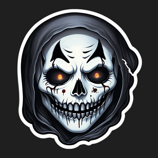 Glowing Eyes Skull - Sticker - Heat Press Transfer