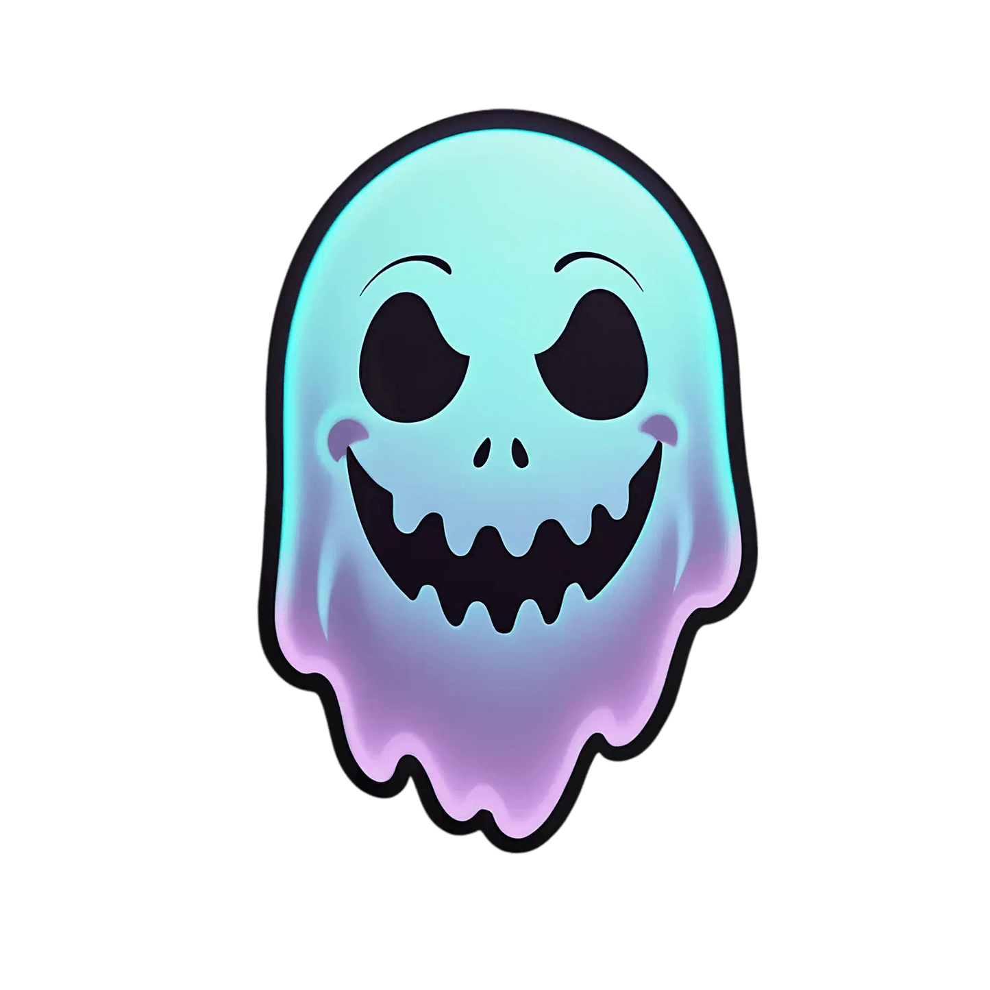 Glowing Ghost - Sticker - Heat Press Transfer