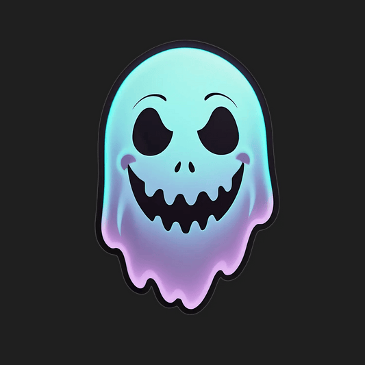 Glowing Ghost - Sticker - Heat Press Transfer
