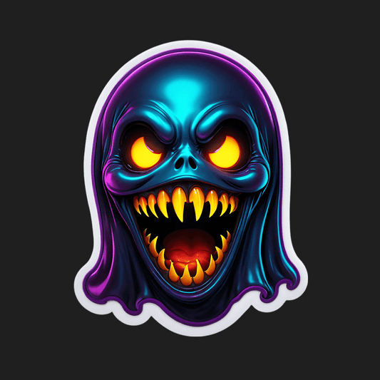 Glowing Skull - Sticker - Heat Press Transfer