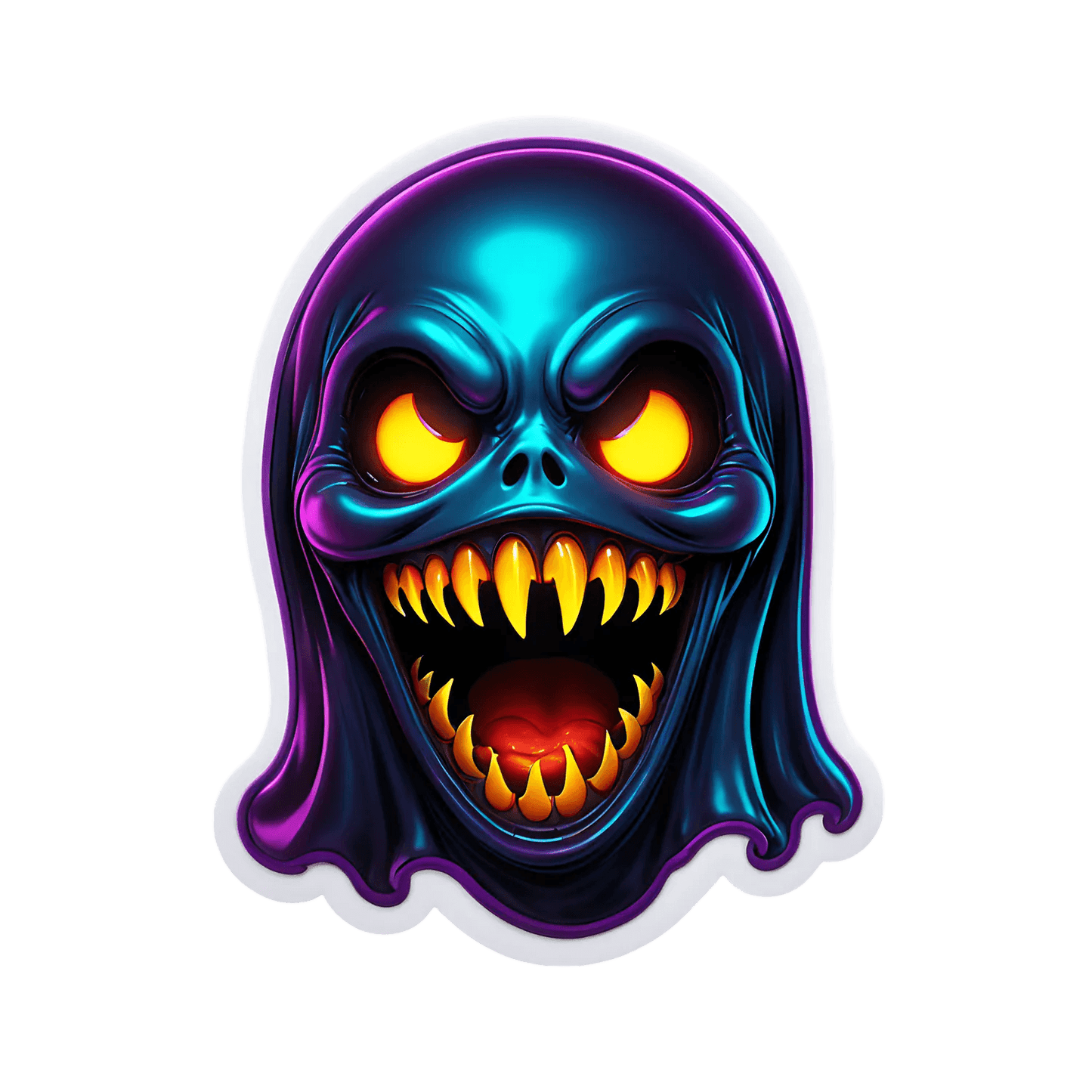 Glowing Skull - Sticker - Heat Press Transfer