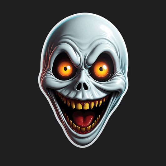 Glowing Skull - UV Sticker - Heat Press Transfer