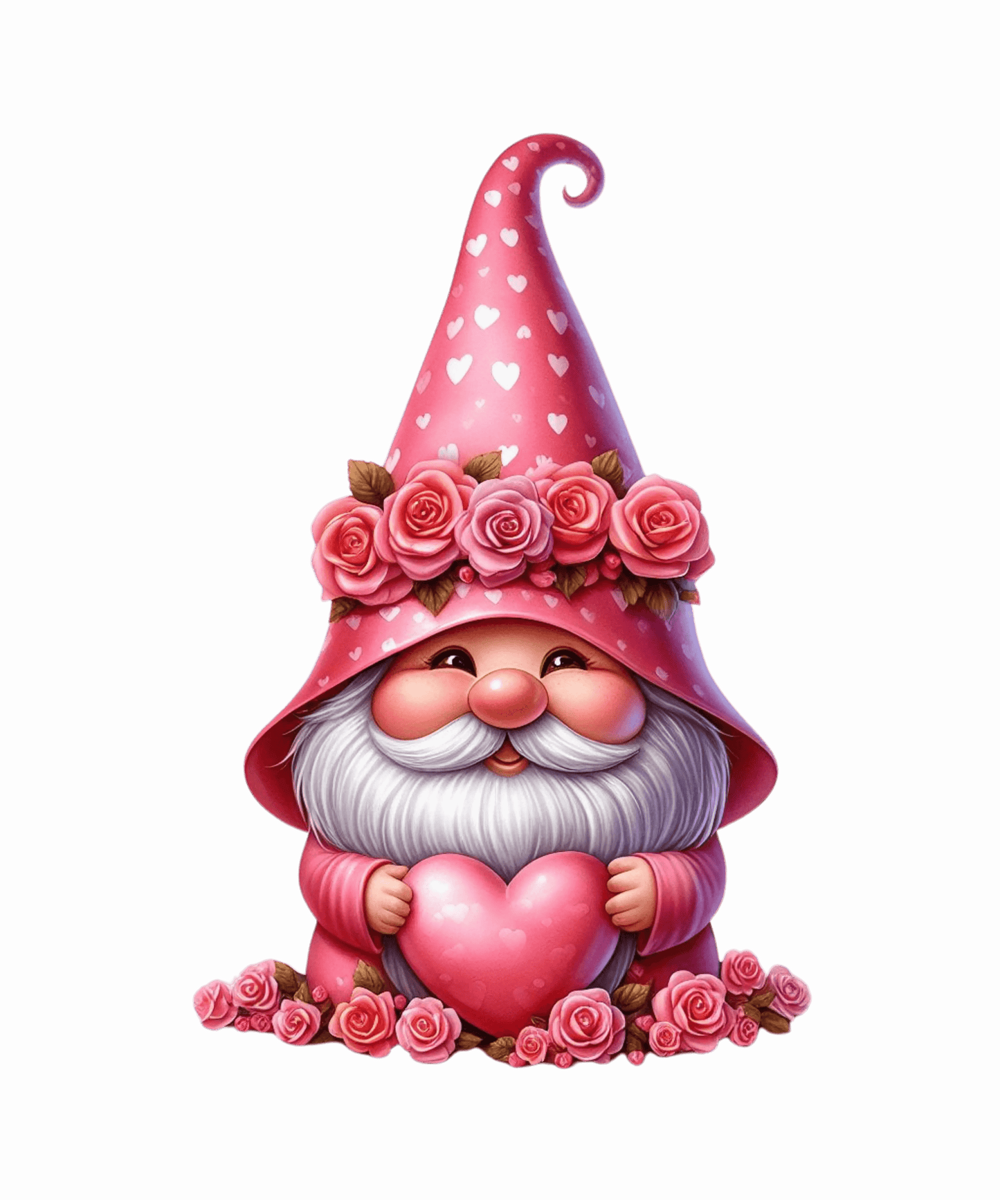 Gnome Heart Valentine's Day Design - DTF Ready To Press - Heat Press Transfer