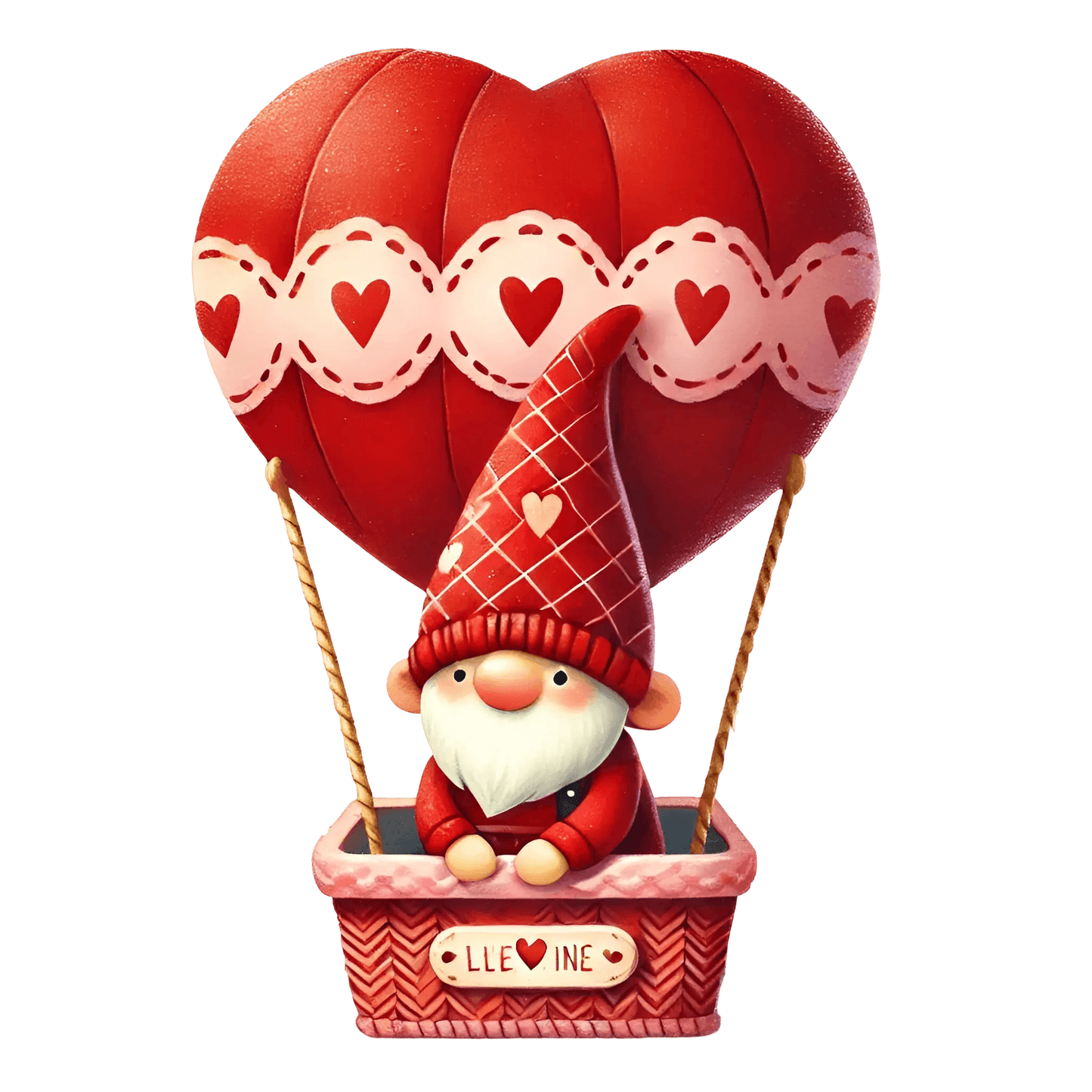 Gnome In A Hot Air Balloon Design | DTF Center - Heat Press Transfer