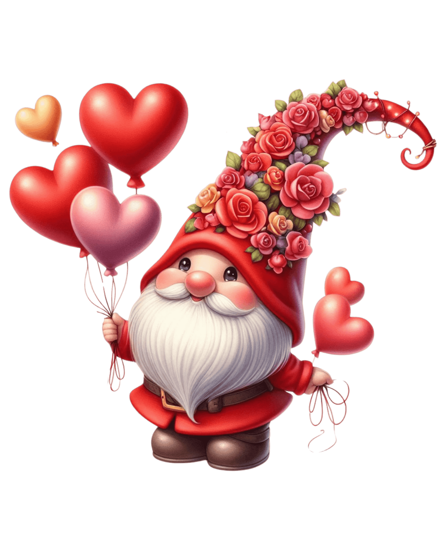 Gnome Valentine's Day Love Design - DTF Ready To Press - Heat Press Transfer