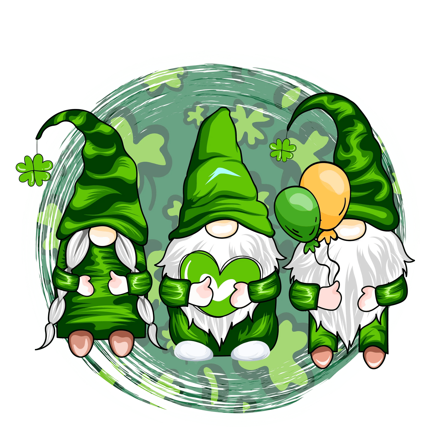 Gnomes Happy Patricks Day Design - DTF Ready To Press - Heat Press Transfer
