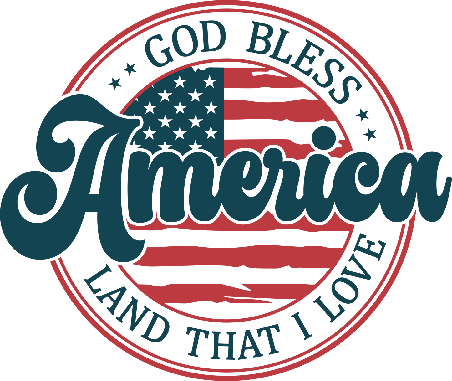 God Bless America Design DTF-Ready Press (V2) | Heat Press Transfer - Heat Press Transfer