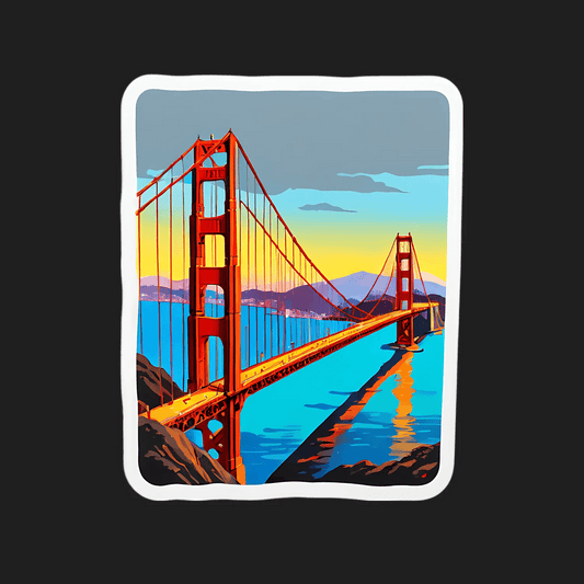 Golden Gate Bridge - Landscape Sticker - Heat Press Transfer