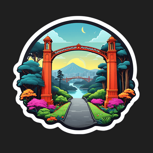 Golden Gate Bridge Sticker - Vibrant Scenic Decor - Heat Press Transfer