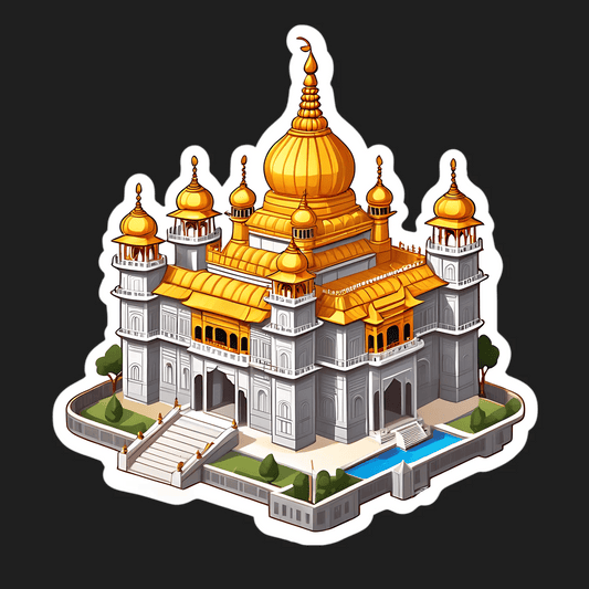 Golden Temple Illustration - Sticker - Heat Press Transfer