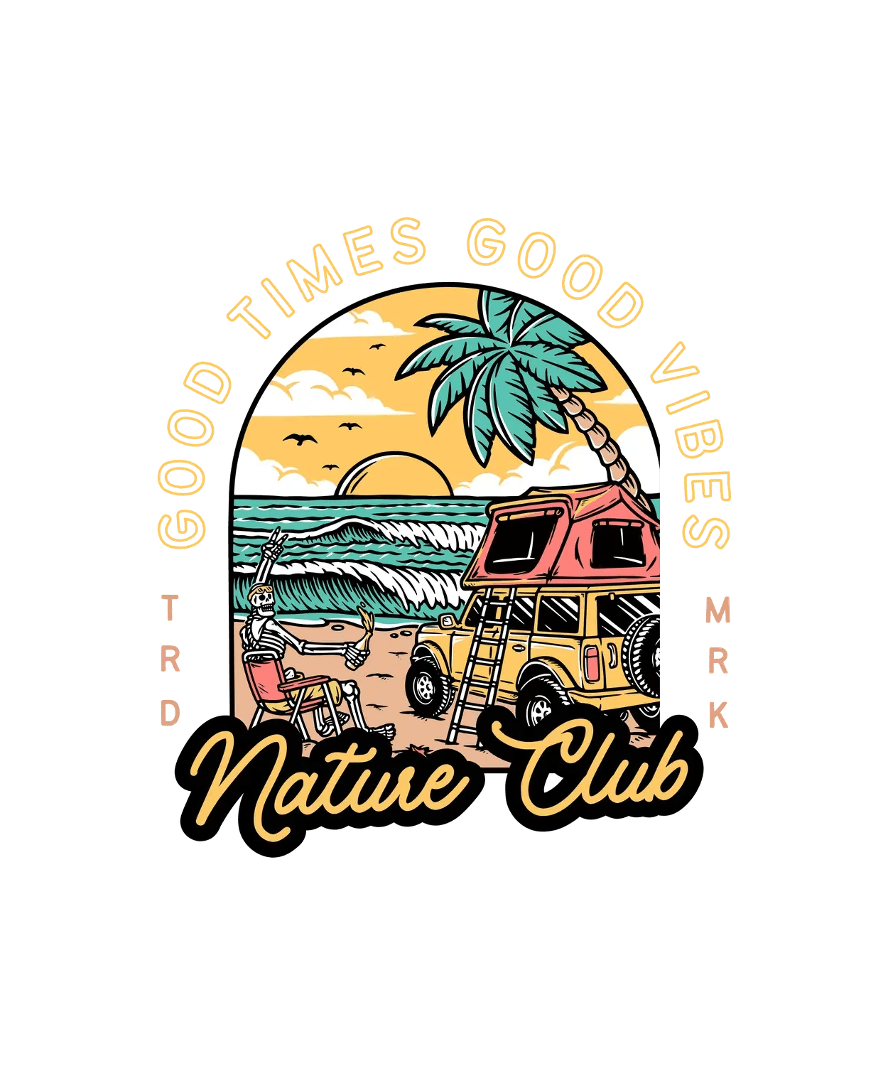 Good Times Vibes Beach - DTF Ready to Press (original)