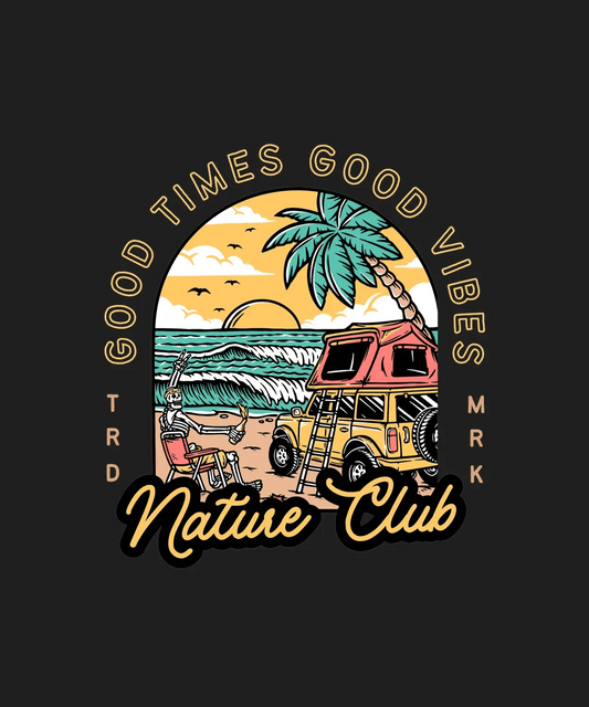Good Times Vibes Beach - DTF Ready to Press - Heat Press Transfer
