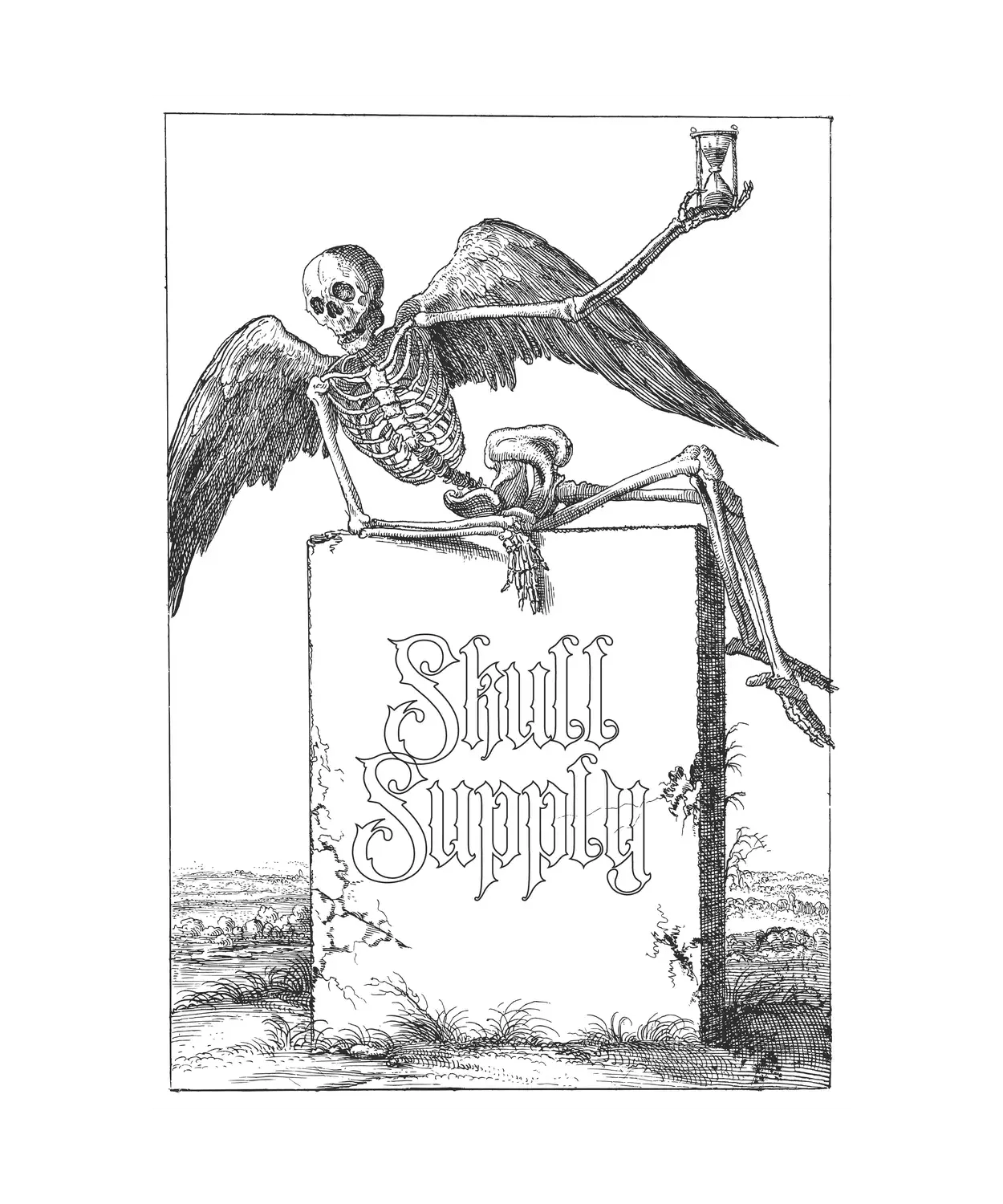 Gothic Skull Design - DTF Ready to Press (original)