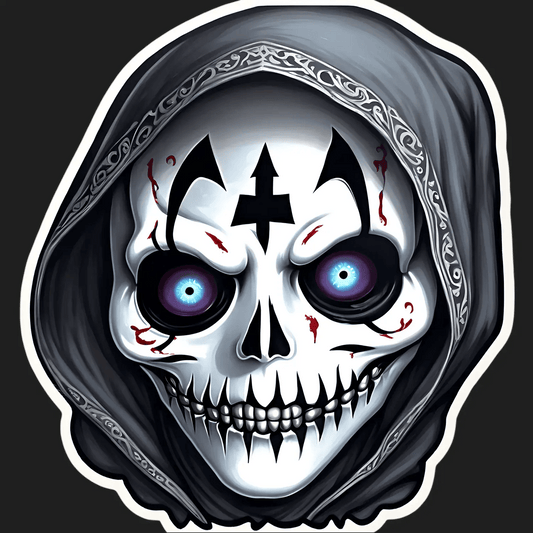 Gothic Skull Sticker - UV DTF - Heat Press Transfer
