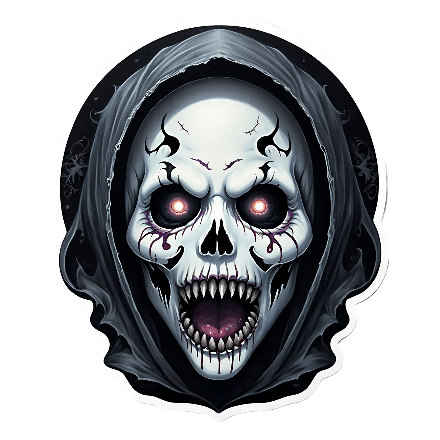 Gothic Skull - UV DTF Sticker - Heat Press Transfer