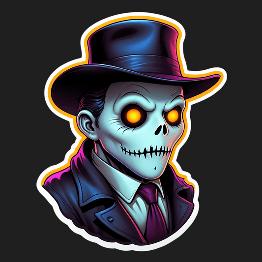 Gothic Skeleton Sticker - UV DTF - Heat Press Transfer