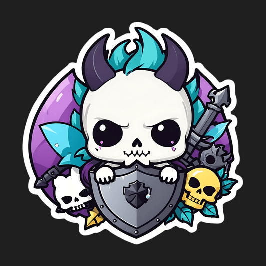 Gothic Skull - Fantasy Sticker - Heat Press Transfer