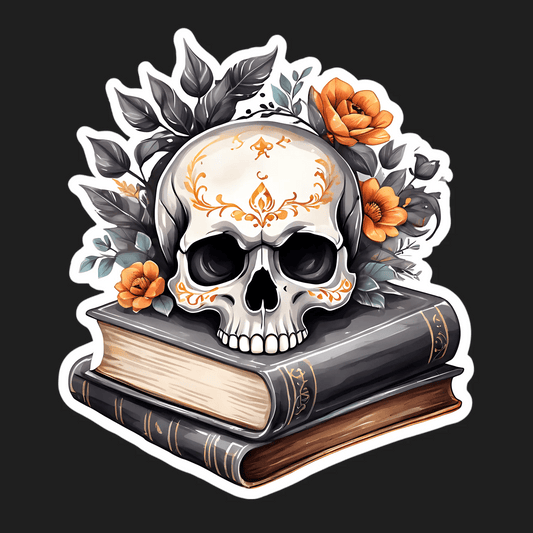 Gothic Skull Sticker - UV DTF - Heat Press Transfer