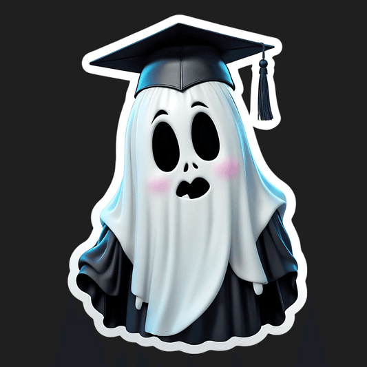 Graduation Ghost - Sticker - Heat Press Transfer