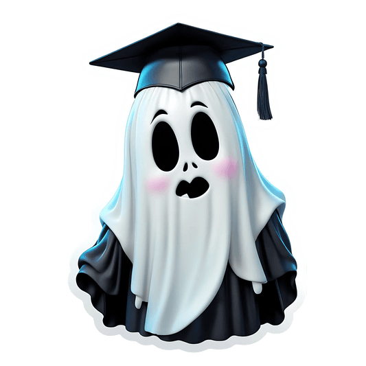 Graduation Ghost - Sticker - Heat Press Transfer