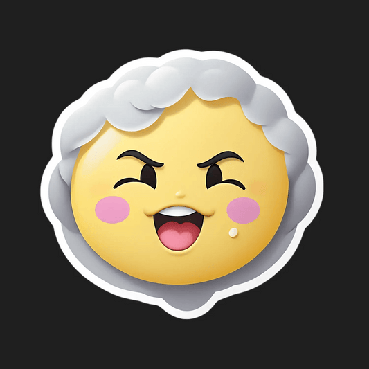 Grandma Emoji Sticker - Playful Design - Heat Press Transfer
