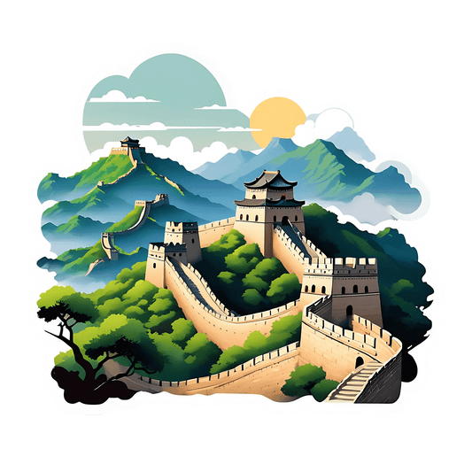 Great Wall Scene - UV Sticker - Heat Press Transfer