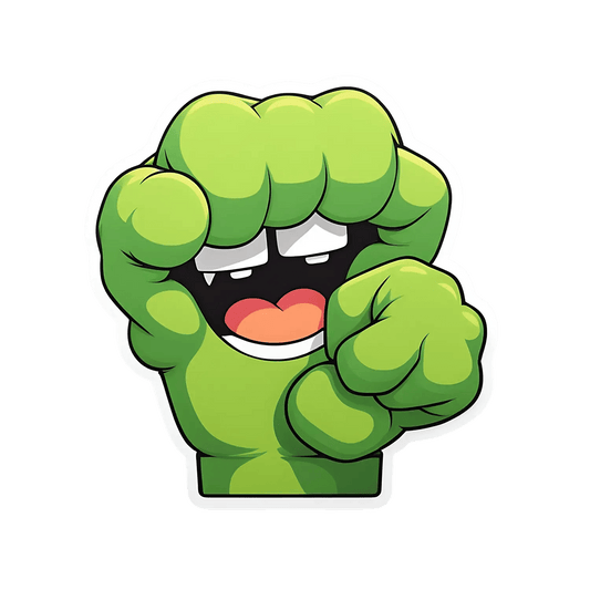 Green Broccoli Hero - UV Sticker - Heat Press Transfer