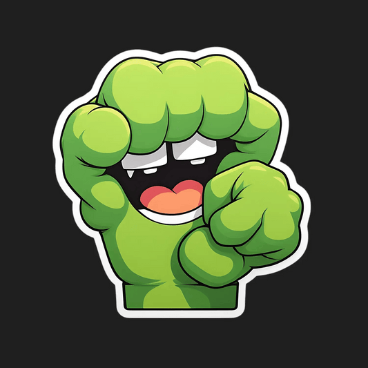 Green Broccoli Hero - UV Sticker - Heat Press Transfer