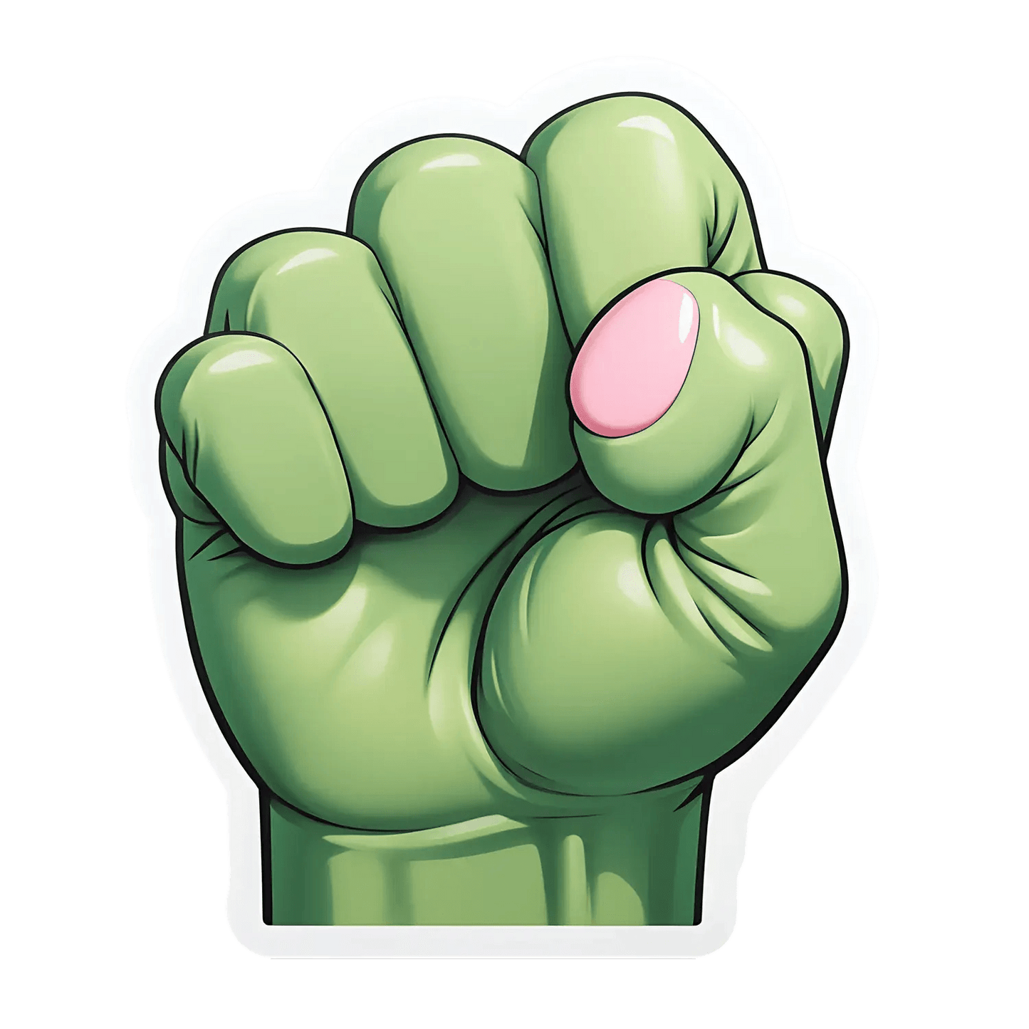 Green Fist Power - UV Sticker - Heat Press Transfer