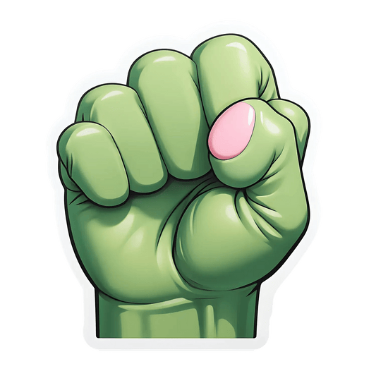 Green Fist Power - UV Sticker - Heat Press Transfer