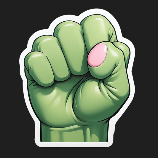 Green Fist Power - UV Sticker - Heat Press Transfer