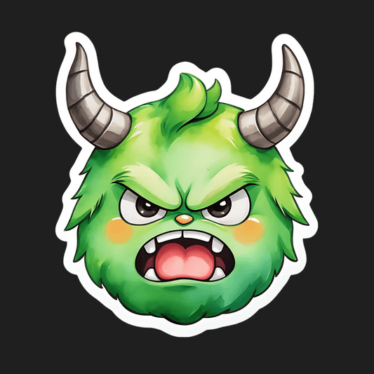 Green Monster Sticker - UV DTF Design - Heat Press Transfer