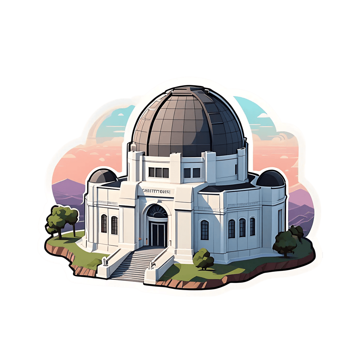 Griffith Observatory - UV DTF Sticker - Heat Press Transfer