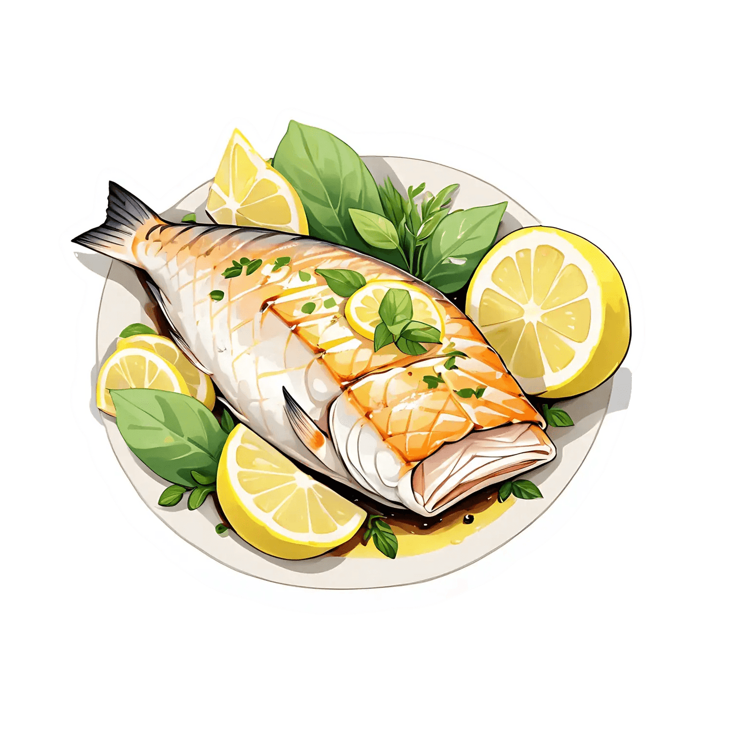 Grilled Salmon - Sticker - Heat Press Transfer
