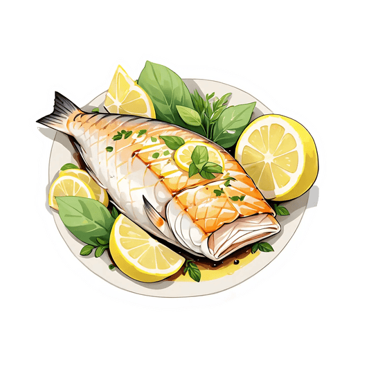 Grilled Salmon - Sticker - Heat Press Transfer